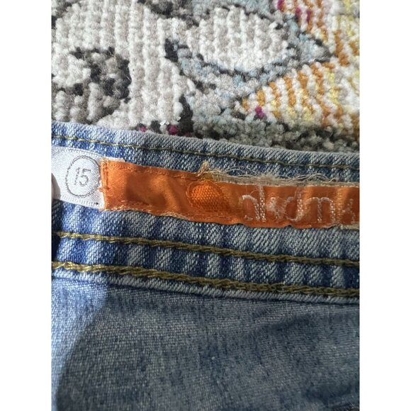 Vintage Y2K Akademiks AKDMKS Flare Patch SZ 15 33” waist Jeans Streetwear 90s - Picture 8 of 10